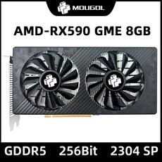 MOUGOL AMD Radeon RX590 8GB 2304SP 비디오 그래픽 카드 DR5, RX590 E