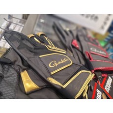 GAMAKATSU GM-7305 三本切 三指手套 釣魚手套 桃園東區釣具 透氣防滑耐磨, 1個, 黑x紅,L