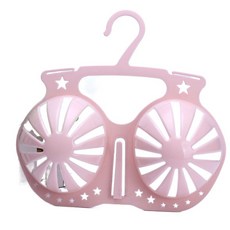 [4개 1세트] 라라운드 3D 몰드 브라 건조대 속옷 걸이 브라 모양 변형 없이 빨래 건조, 4개, 핑크