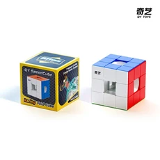 Picube QiYi 레이싱 보이드 큐브 중공 자기 UV 매직 스피드 큐브 스티커없는 Fidget Toys Cubo Magico 퍼즐 Qiyi Hollow 3x3 M, [01] QiYi No Mag, 1개