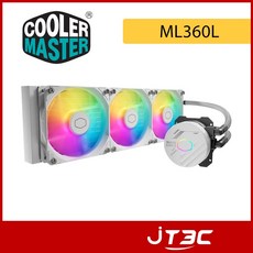 酷碼 Cooler Master MASTERLIQUID 360L CORE ARGB 白色水冷散熱器，支援ARGB燈效，高效散熱, 白色, 1個
