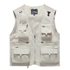 Sobrisah 야외 낚시 조끼 사파리 사진 작업 아우터 가족 매칭 여행 만 12세 - 성인 XXL 베이지. 6X-라지 138917