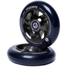 FREEDARE Scooter Wheels 100mm 프로 스턴트 스쿠터 교체 휠 ABEC 베어링 포함오렌지 2개 세트 174235, 골든 그레이
