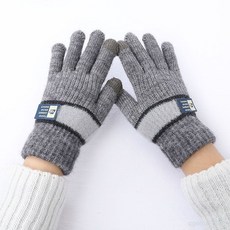 中大童冬季加絨加厚保暖五指手套男童學生防寒兒童手套6-15歲