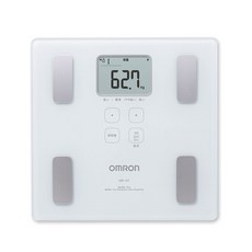 OMRON 歐姆龍 HBF-217 體重體脂計，精準測量，自動辨識，液晶顯示，輕薄設計, 白色, 1個