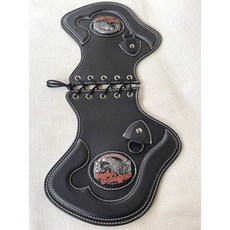 할리 바이크 바이크엔진 호환 가죽패드 방열판 커버 엔진 열차단 빨간 독수리, 02. 은색 용