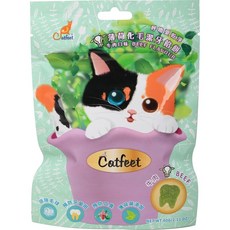 CatFeet 葡萄糖胺化毛潔牙餡餅 牛肉口味, 1個, CF化毛潔牙餅薄荷(牛肉)