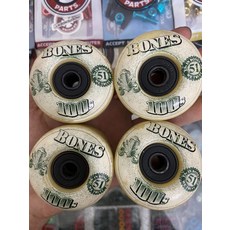 Bones 100S系列 V1 滑板輪 51mm 100A, 如圖所示, 1個