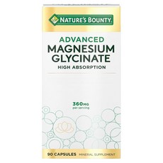 NATURE'S BOUNTY 進階甘胺酸鎂 360毫克 膠囊, 1個, 90錠
