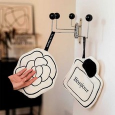 예뿌 플라워 고리수건 핸드타올 주방핸드타올 행주 화장실 욕실 수건 타올 집들이 선물, 예뿌 ami 플라워 핸드타올 장미꽃, 1개