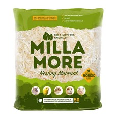 MILLA MORE 天然木質纖維巢材 100%天然無塵 小動物適用 (倉鼠/兔子/天竺鼠), 50 GRAMS, 1個