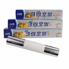 김밥호일 은박호일 주방호일 15미크론 크린호일 알미늄호일, 25cm x 30m