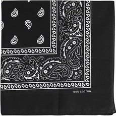 Raylarnia 반다나 여성용 다목적 면 머리띠 55.9cm22인치 페이즐리 카우보이 남성용 핑크 [호환], 블랙