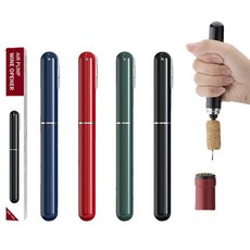 4組筆形氣壓開瓶器便攜式家用創意針式紅酒葡萄酒啓瓶器手動開瓶起子, 1個, 氣壓開瓶器 【顏色隨機】:4組