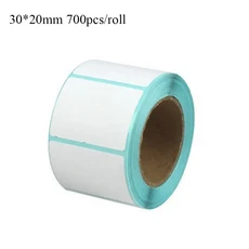 흰색 접착 용지 열 라벨 스티커 슈퍼마켓 빈 라벨인쇄 방수 1000/700 개, 06 30x20mm 700pcs