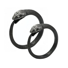 아마존평점4.5+ 미국출고 137742 커플을 위한 조절 가능한 블랙 Ouroboros 스네이크 링 - 빈티지 고딕 뱀 밴드 남성 및 여성용 마녀 스테이트먼트 동물 주얼리, 아마존평점4.5+ 미국출고 137742 커플을 위한 조