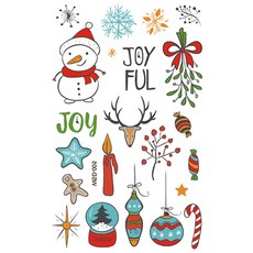 聖誕節紋身貼紙 聖誕裝扮 刺青貼紙 T49B, 1個, WSD-005