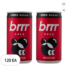 부르르 제로콜라, 190ml, 120개