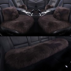 겨울용 양모 자동차 시트 방석 세트 무등받이 보온 쿠션, 1개