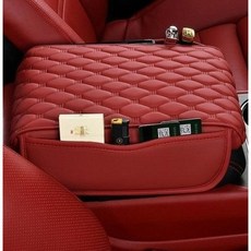 배로나 자동차 중앙 틈새수납 팔걸이 쿠션, 1개, 모던레드 소형