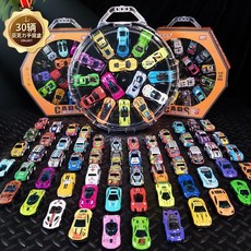 合金小車禮盒 合金金屬小汽車模型亞克力兒童仿真模型賽車套裝高檔禮盒回力車, 1個, 15只铁皮