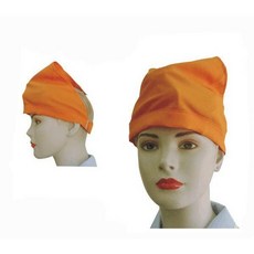 萊亞生活館 食品帽 工作帽 三角頭巾 魔鬼黏貼, 深藍色, 1個