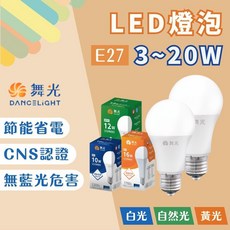 舞光 DANCELIGHT LED燈泡, 1個, 12W,白光6500K, 其他顏色