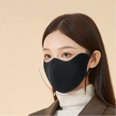말라움 남녀공용 프리미엄 골프 자전거 런닝 겨울 패션 마스크 자외선차단, 블랙, 1개, 1개입