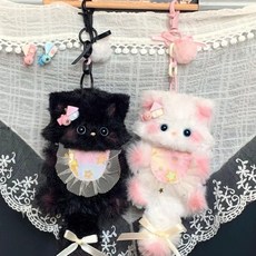 고양이 모루 인형 고양이 핑크 나만의 분량 미니 토끼 만들기 취미 재료 2개 키트