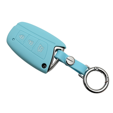 현대 그랜져HG 싼타페DM 제네시스DH 호환 자동차 실리콘 스마트키 케이스 키홀더, 3버튼_S12_SS1, 스카이블루
