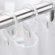 샤워 커튼 링 12P 정리 다용도 파티, 기본