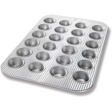 미국 팬 논스틱 토스터 오븐 6컵 머핀 알루미늄 처리 스틸, 24 Cup, Mini Muffin Pan, Muffin Pan, 1