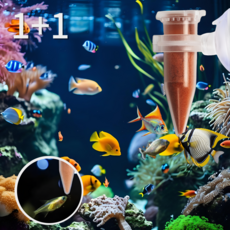 올리OLI 열대어 관상어 사료 급식기 먹이 급여기, 2개