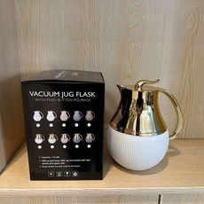 엔틱 실버 주전자 앤틱 수공예 다기 디자인 럭셔리 차, 1개, 1L, 화이트 골드 구형 보온병