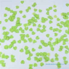 DIY 프로세스 하트 모양 종이 환경 보호 꽃 꽃잎 웨딩 파티 장식 흩어진 색종이 1500 개/팩, Heart Paper Confetti, HC13 Fruit Green