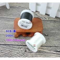 德國 Madeira 超細透明線 用於盲針縫、底線 200m 透明縫紉線, 透明 燻黑, 1個