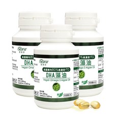 【iSSana 愛善那】美國專利80% DHA藻油素食軟膠囊, 3個, 60顆