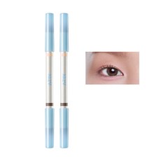 AZTK 雙頭多用筆 臥蠶筆 修容筆 - 不易暈染 唇線筆 陰影修容高光 提亮下至 防水防汗, PK01甜心桃粉（亮粉色）, 1個