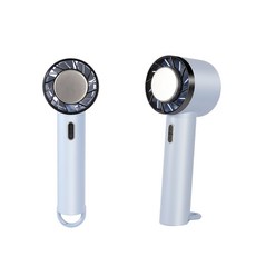 手持冰敷風扇 涼感降溫神器 冷敷冰袋 涼風雙效 夏日必備, 掛鉤款 - 藍色, 掛鉤款 - 藍色