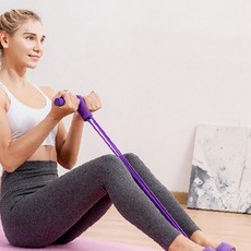 밴드 허벅지 페달 홈트 요가 풀러 실내 용품 근력 운동 피트니스 스트레칭 복근, 상세페이지 참조, 퍼플