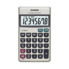 계산기 LC-403TV 카시오 오피스용 전자 사요용 은색 58998EA 1(PC)