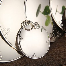 特價精品 八卦鏡鎮宅擋煞純銅凹面鏡凸鏡 招財風水銅鏡 辟邪鏡大號, 銀色 直徑 11.5釐米, 1個