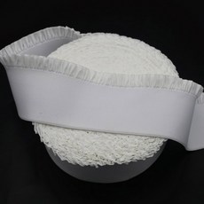 밴드 수제 바느질 고탄성 액세서리 다채로운 DIY 1 주름 허리 레이스 의류 리본 플란넬 58mm 탄성 고무 야드, 01 white_01 58mm, 1개