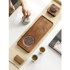 胡桃木 實木 幹泡盤 茶盤 日式 排水式 儲水式 功夫茶具, 如圖所示, 1個