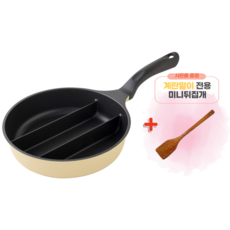 씨앤제이 아네스트 3구 프라이팬 미니나눔후라이팬 계란말이팬 3칸팬, 1개, 21cm