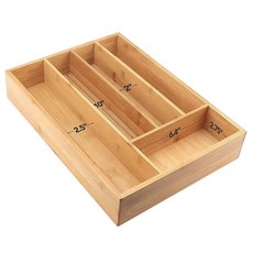 【開發票/統編】抽屜收納盒 竹製分隔闆 可伸縮抽屜收納盒 可擴展 廚房刀具收納盒 餐具器文具收納盒 多格設計 空間整理389990, 5格不伸縮35*26*5, 1個