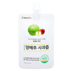 GIBONN 연두아빠의주스양배추사과즙, 100ml, 2박스