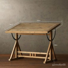 MIVH 實木繪圖桌美術畫板素描畫架，翻轉式畫板，可調節高度，多功能工作臺畫桌，繪畫書寫兩用, 大號：135*85*96特價,否