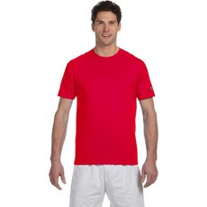 챔피언 T525C 6.1온스. 태그리스 티셔츠, XX-대형_스칼렛/Lrg