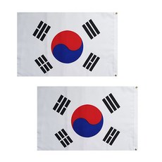 파티로 게양용 태극기 9호 40cmx60cm, 2개, 혼합색상